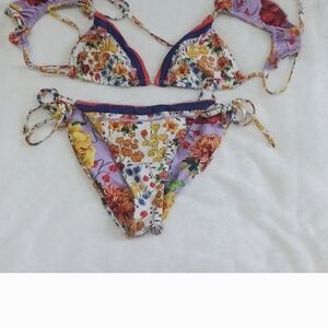 l*space Yellow Scoop Neck Swim Top